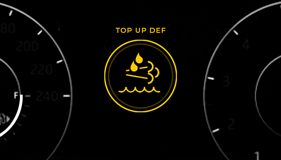 Top up DEF dashboard warning message